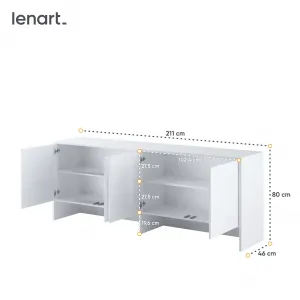 Dig-net nábytok Nadstavec pre sklápaciu posteľ Lenart BED CONCEPT BC-10 | biela