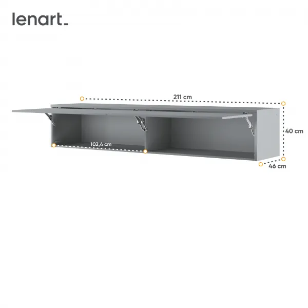 Dig-net nábytok Nadstavec pre sklápaciu posteľ Lenart BED CONCEPT BC-15 | sivá