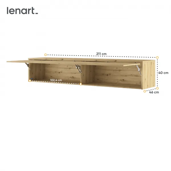 Dig-net nábytok Nadstavec pre sklápaciu posteľ Lenart BED CONCEPT BC-15 | dub artisan