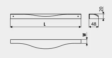 ArtExt Úchyt na kuchynskú linku UA 110 G Rozmer úchytu: 596 mm