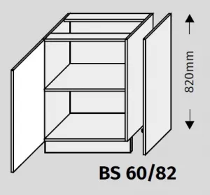 ArtExt Double system BS 60/82 ku kuchynským linkám Farba korpusu: Grey