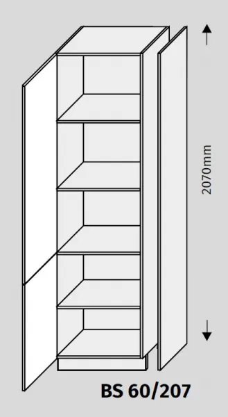 ArtExt Double system BS 60/207 ku kuchynským linkám Farba korpusu: Grey
