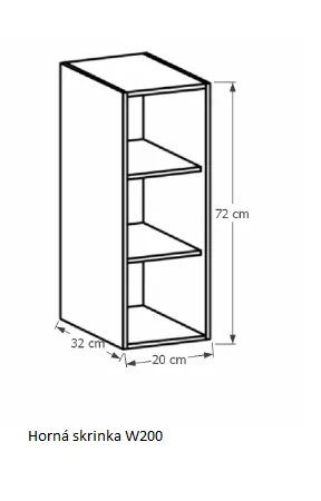Tempo Kondela Kuchynská linka Provance Provance: Spodná skrinka D40S4 - 40x82x47 cm