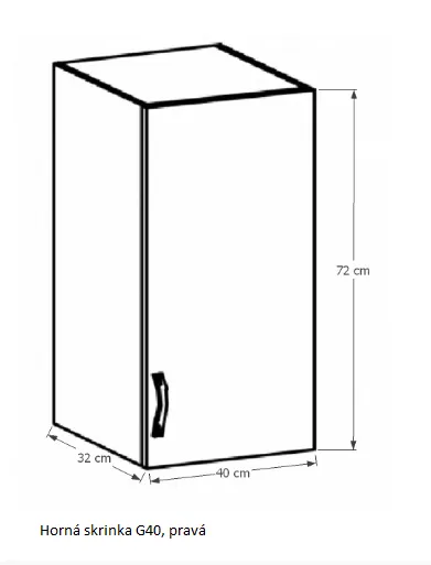 Tempo Kondela Kuchynská linka Provance Provance: Spodná skrinka D40S4 - 40x82x47 cm