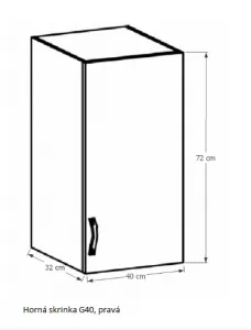 Tempo Kondela Kuchynská linka Provance Provance: Spodná skrinka D40S4 - 40x82x47 cm