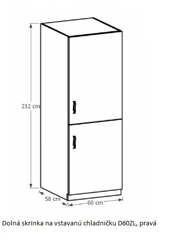 Tempo Kondela Kuchynská linka Provance Provance: Spodná skrinka D40S4 - 40x82x47 cm