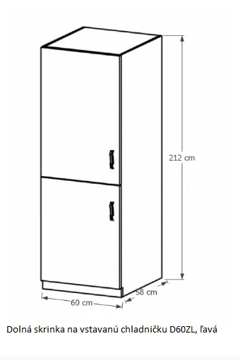 Tempo Kondela Kuchynská linka Provance Provance: Spodná skrinka D40S4 - 40x82x47 cm