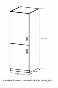 Tempo Kondela Kuchynská linka Provance Provance: Spodná skrinka D40S4 - 40x82x47 cm