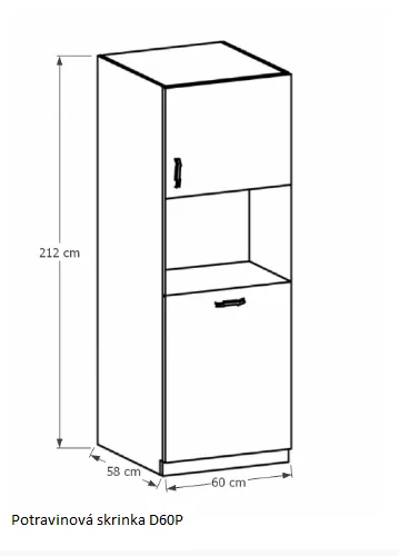 Tempo Kondela Kuchynská linka Provance Provance: Spodná skrinka D40S4 - 40x82x47 cm