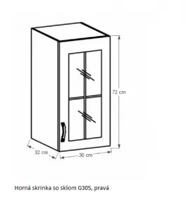 Tempo Kondela Kuchynská linka Provance Provance: Spodná skrinka D40S4 - 40x82x47 cm