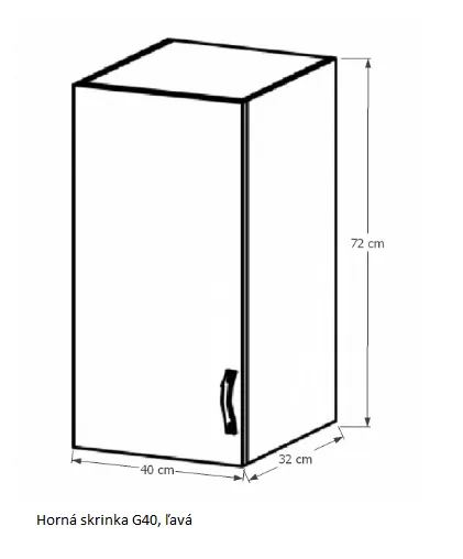 Tempo Kondela Kuchynská linka Provance Provance: Spodná skrinka D40S4 - 40x82x47 cm