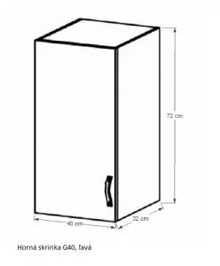 Tempo Kondela Kuchynská linka Provance Provance: Spodná skrinka D40S4 - 40x82x47 cm
