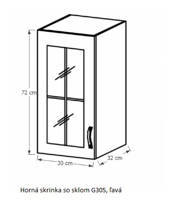 Tempo Kondela Kuchynská linka Provance Provance: Spodná skrinka D40S4 - 40x82x47 cm