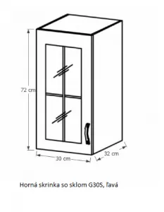 Tempo Kondela Kuchynská linka Provance Provance: Spodná skrinka D40S4 - 40x82x47 cm