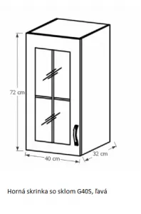 Tempo Kondela Kuchynská linka Provance Provance: Spodná skrinka D40S4 - 40x82x47 cm
