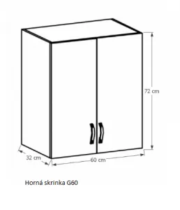 Tempo Kondela Kuchynská linka Provance Provance: Spodná skrinka D40S4 - 40x82x47 cm