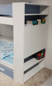ArtBed Detská poschodová posteľ GASPAR | 80 x 180 cm Prevedenie: Morenie - Farba