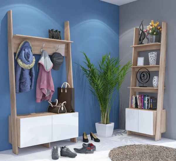 ArtCross Regál  RACK 07 | 80-1D Farba: Craft tobaco / craft biely