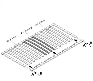 Drewmax Rošt lamelový FLEX 3-zónový Prevedenie: 120 x 200 cm
