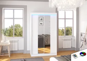 ArtAdrk Šatníková skriňa SANTOS | 120 cm Farba: Biela