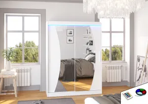 ArtAdrk Šatníková skriňa MODESTO | 150 cm Farba: Biela