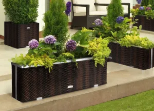 ArtSG Ratanový kvetináč SG03170 | 70 x 38 x 40 Farba: RD03 sivá