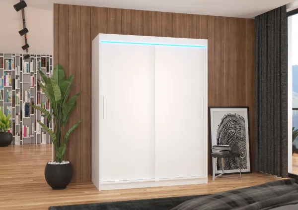 ArtAdrk Šatníková skriňa DENVER DV01 | biela 150 cm