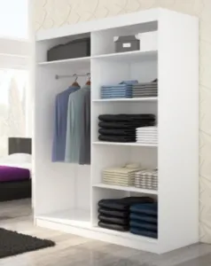 ArtAdrk Šatníková skriňa DORRIGO | 150 cm Skriňa: Dor01 / biela
