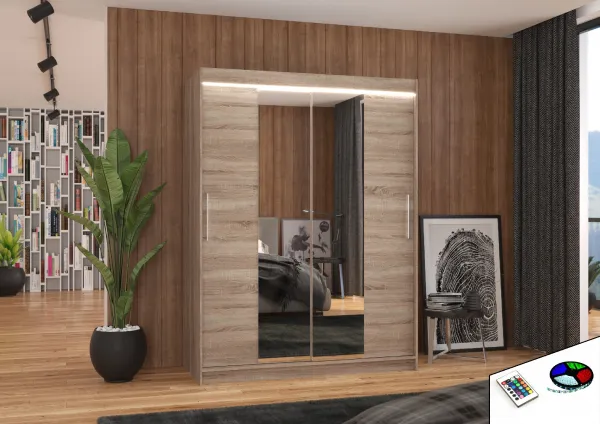 ArtAdrk Šatníková skriňa INESS | 150 cm Skriňa: Is01 / biela