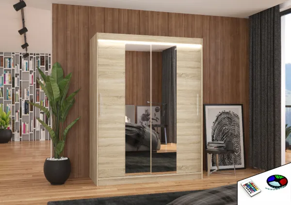 ArtAdrk Šatníková skriňa INESS | 150 cm Skriňa: Is01 / biela