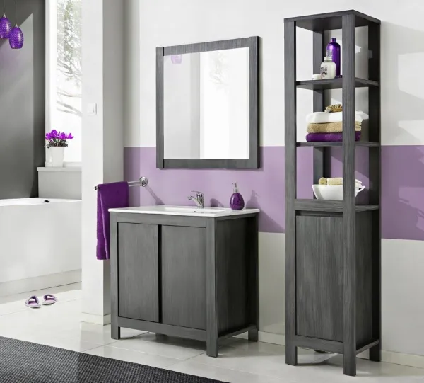 ArtCom Zrkadlo CLASSIC Graphite 841 | 80 cm Classic Grafit: zrkadlo CLASSIC GRAFIT 841 - 80 cm | 80 x 2 x 80 cm