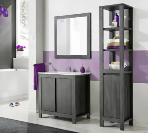 ArtCom Zrkadlo CLASSIC Graphite 841 | 80 cm Classic Grafit: zrkadlo CLASSIC GRAFIT 841 - 80 cm | 80 x 2 x 80 cm