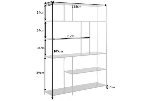 Regál ATALANTA 185x135 cm Dekorhome