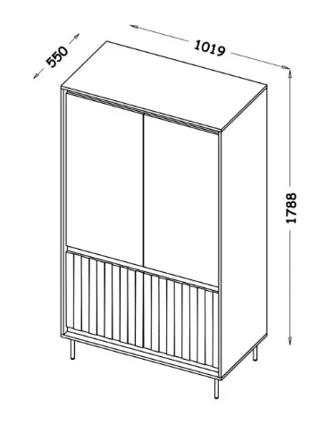 Šatníková skriňa SWING S-1 Halmar