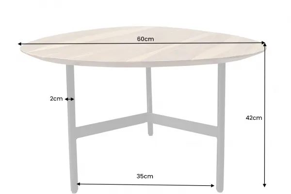 Konferenčný stolík DARTELU Dekorhome 86 cm