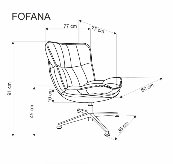 Relaxačné kreslo FOFANA Halmar