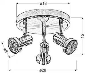 Stropná bodová lampa ARKON Candellux