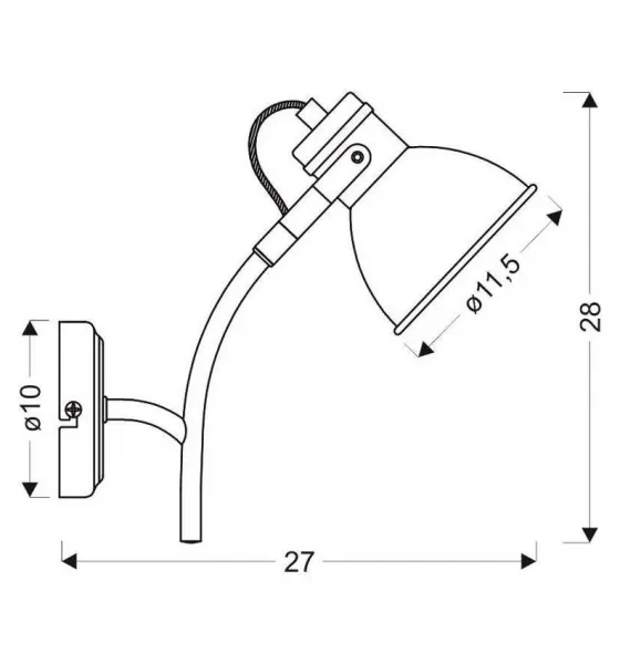 Nástenná lampa ZUMBA 1xE14 Candellux
