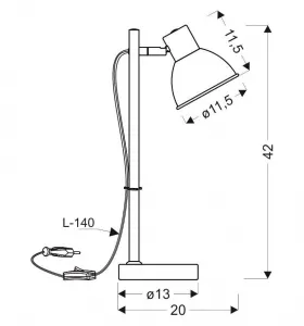 Stolová lampa BONDO Candellux