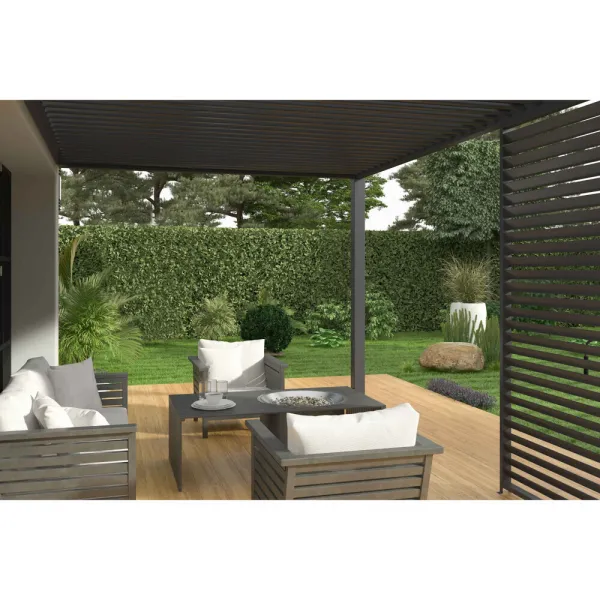 Bioklimatická pergola INTRO PLUS 4x3 m k stene Rojaplast