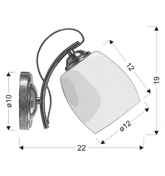 Nástenná lampa AMBA 1xE27 Candellux