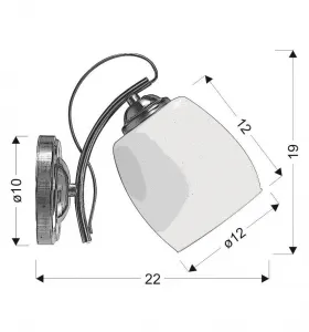 Nástenná lampa AMBA 1xE27 Candellux