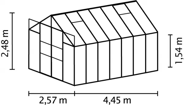 Skleník URANUS 11500 polykarbonát čierny Lanitplast Polykarbonát 4 mm