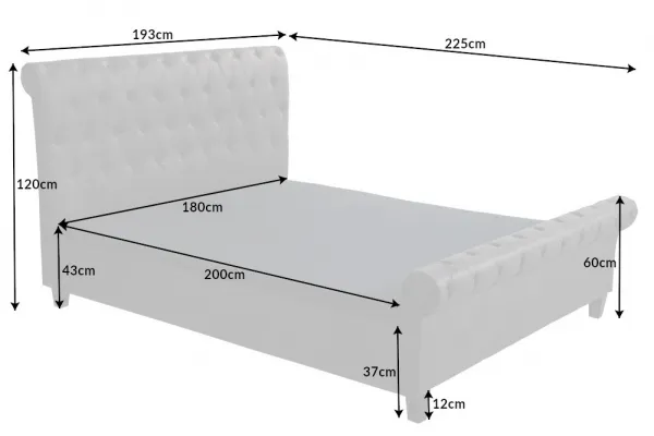 Chesterfield posteľ NEIT Dekorhome 160 x 200 cm