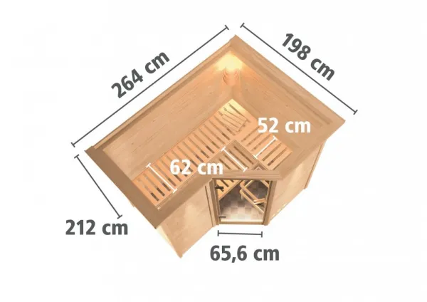 Interiérová fínska sauna SAHIB 2 Lanitplast