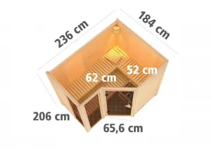 Interiérová fínska sauna AMARA Lanitplast