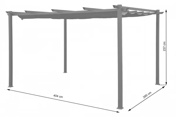 Hliníková záhradná pergola 400 x 300 cm