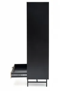 HALMAR Šatní skříň Murano S-1 dub artisan/černá