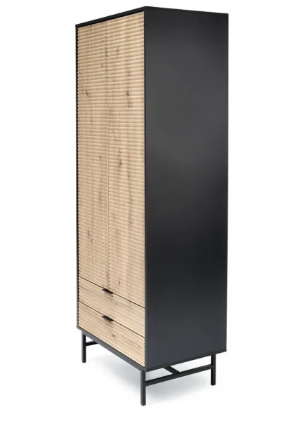 HALMAR Šatní skříň Murano S-1 dub artisan/černá