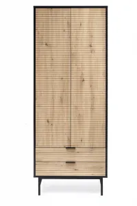 HALMAR Šatní skříň Murano S-1 dub artisan/černá
